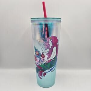 Starbucks 2020 Holiday Iridescent Siren Mermaid Peacock 24 Oz Cold Cup